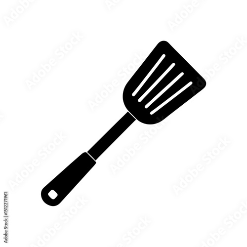 Vector illustration of Spatula silhouette.