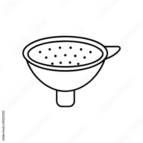 Vector illustration of Strainer silhouette