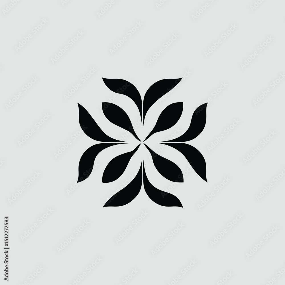 Obraz premium Asymmetrical Flower with Wave Petals