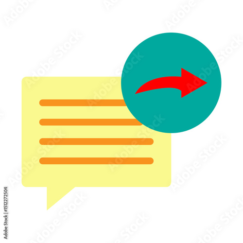 Reply Message Vector Flat Icon Design