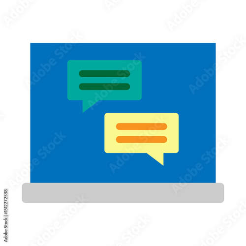 Discussion Board Vector Flat Icon Design