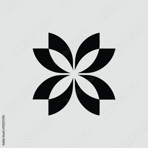 Bold Cross Petal Flower