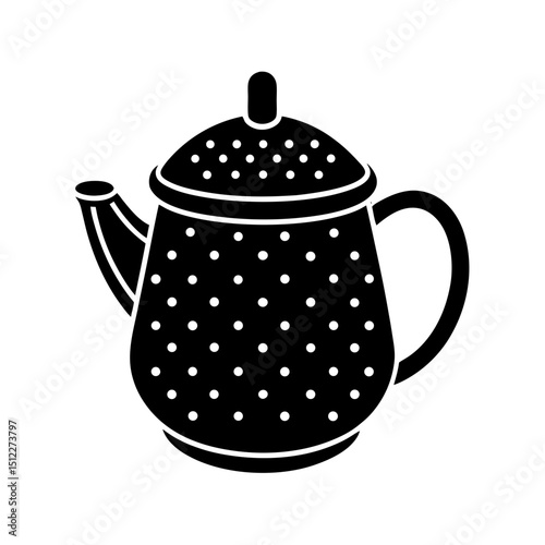 Vector illustration of tea infuser silhouette.