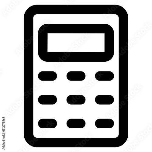 calculator icon - minimalist outline style icon