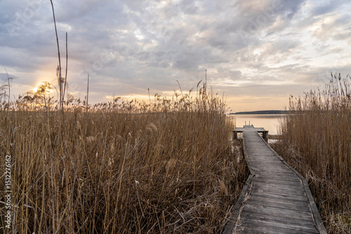 Fototapeta Naklejka Na Ścianę i Meble -  Lake Seksty. Landscape of Masuria in Poland, Karwik village in the Pisz area.