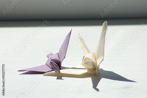 white origami bird