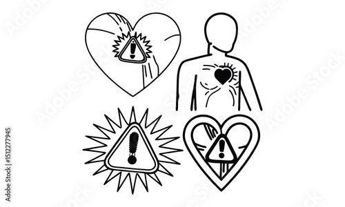 Anatomical Lungs and Ribcage Illustrations for Medical and Educational Use
