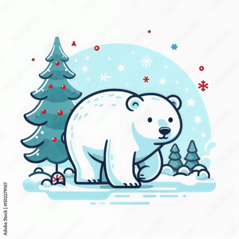 Fototapeta premium polar bear in a winter