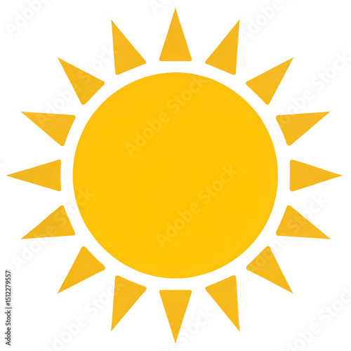 A 3d render of a glass sun on a white background