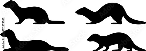 Weasel Silhouette Vector Bundle