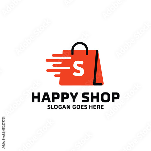 Modern colorful eCommerce logo design flat vector illustration