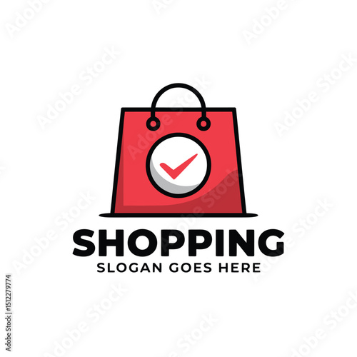 Modern colorful eCommerce logo design flat vector illustration