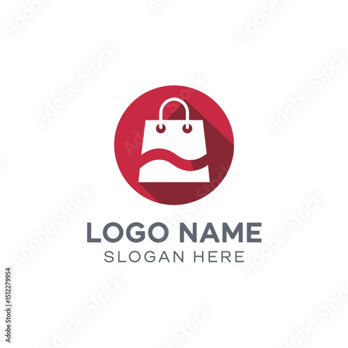 Modern colorful eCommerce logo design flat vector illustration