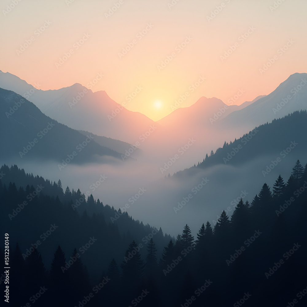 Obraz premium sunrise in the mountains