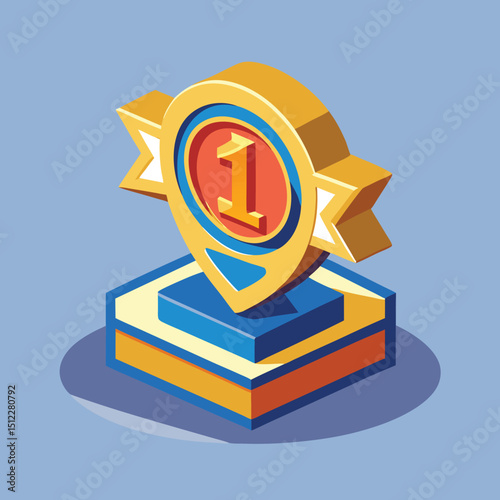 First Place Medal Trophy Award Championship Competition