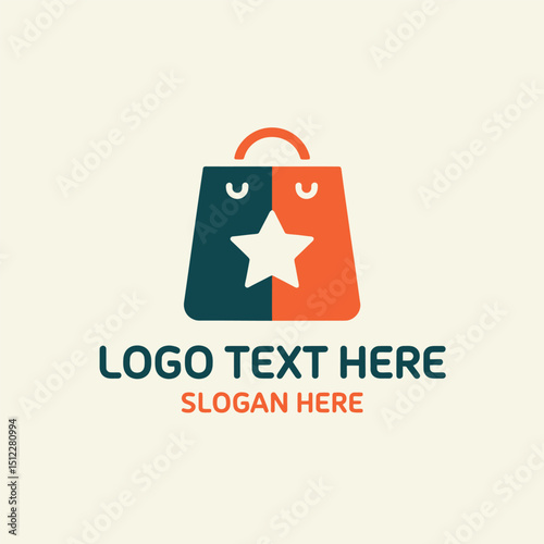 Modern colorful eCommerce logo design flat vector illustration