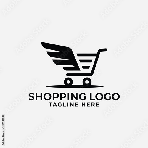 Modern colorful eCommerce logo design flat vector illustration