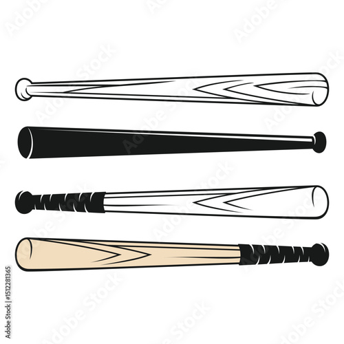 Set of baseball club emblem design elements icon Vector template illustration