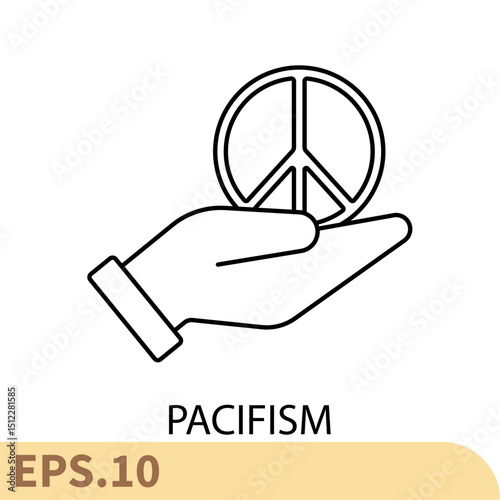 pacifism icons  symbol vector elements for infographic web