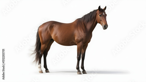 Horse isolated on white background