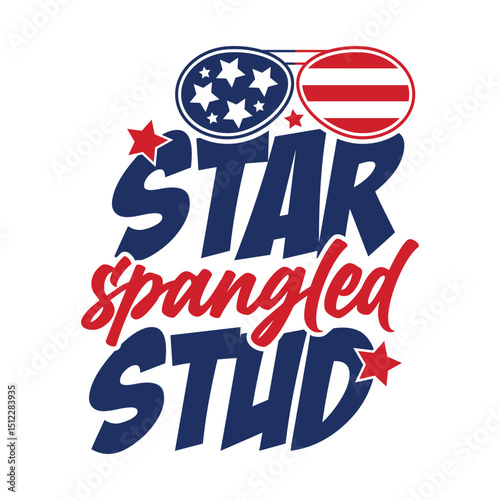 Star Spangled Stud Patriotic Design