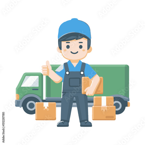 illustration design of a trader