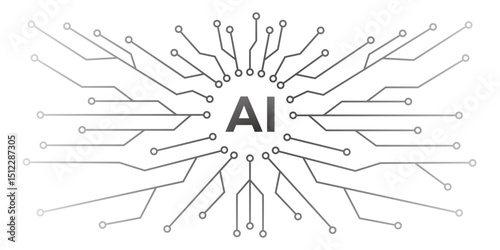 AI Circuitry Neural Network Technology, Artificial Intelligence background