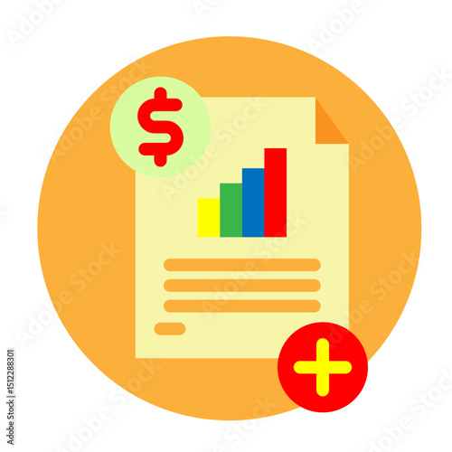 Daily Expense Journal Vector Flat Icon Design