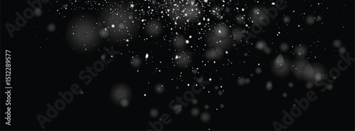 Vector snowfall snowflakes isolated illustration background design