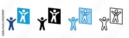 Self Esteem icon sheet multiple style collection