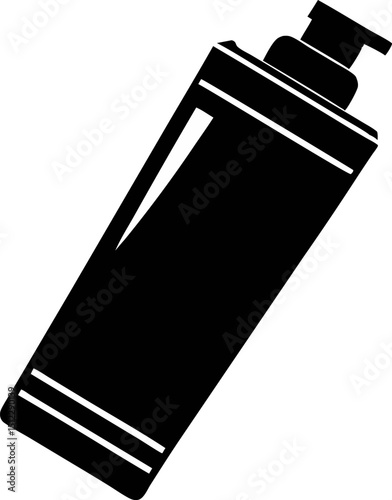 Conditioner Tube Silhouette Vector Illustration 