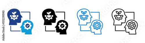 Mindset icon sheet multiple style collection