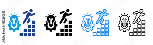Personal Development icon sheet multiple style collection