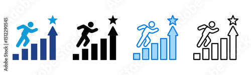 Personal Growth icon sheet multiple style collection