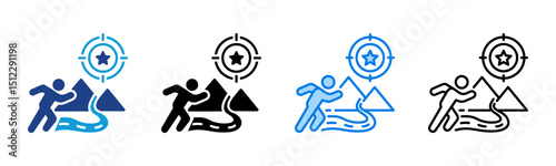 Ambition icon sheet multiple style collection