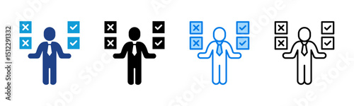 Feasibility icon sheet multiple style collection