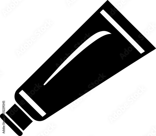Depilatory Cream Tube Silhouette Vector Illustration