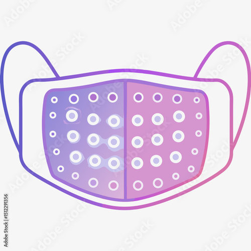 LED face mask device for skincare with colorful design  
