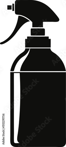 Detangling Spray Bottle Silhouette Vector Illustration