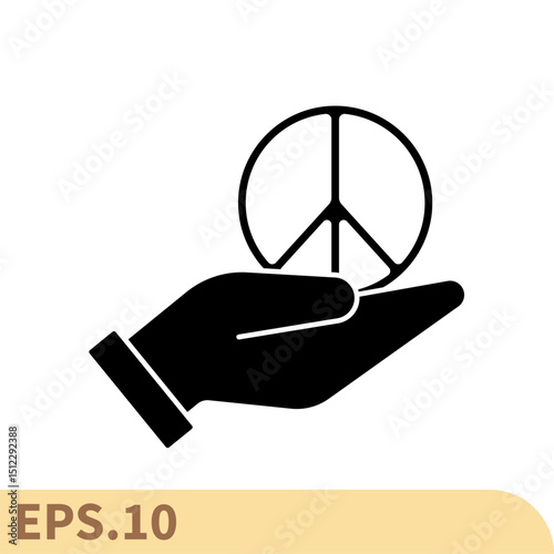 pacifism icons  symbol vector elements for infographic web