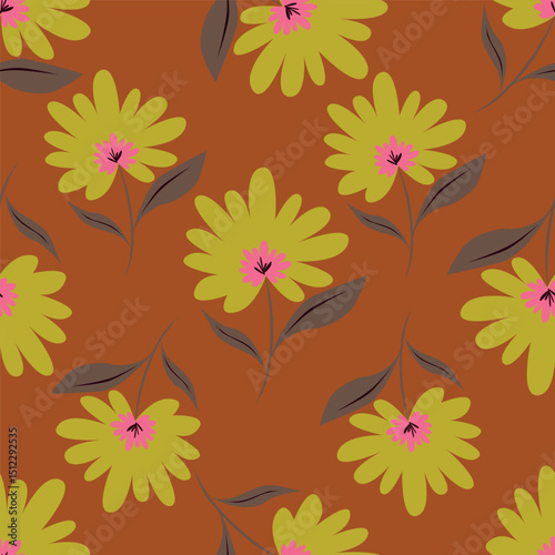 Cute seamless vector floral pattern. Endless print made of small purple and lilac flowers. Summer and spring motifs. Black background. Stock vector illustration.