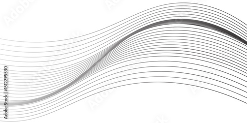 Abstract background with waves for banner. Medium banner size. Vector background with lines. Element for design isolated on white. Green and yellow colors. EPS 10 vector dynamic geometric