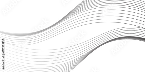Abstract background with waves for banner. Medium banner size. Vector background with lines. Element for design isolated on white. Green and yellow colors. EPS 10 vector dynamic geometric