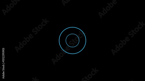  Abstract wave pulse animation, circle radio waves looping background . Sound Frequency icon seamless UHD 4k video.