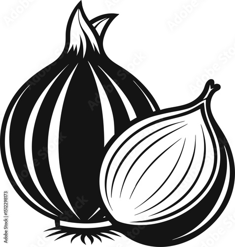 garlic isolated on white