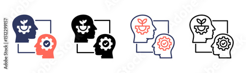 Mindset icon sheet multiple style collection