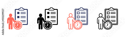 Discipline icon sheet multiple style collection