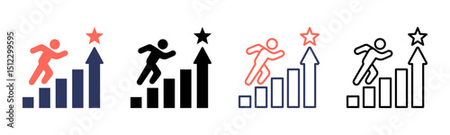 Personal Growth icon sheet multiple style collection