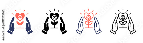 Gratitude icon sheet multiple style collection