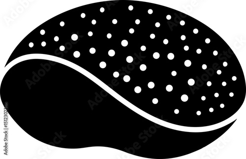Konjac Sponge Silhouette Vector Illustration 